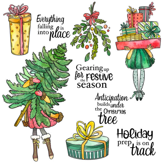 Christmas Elements Dies & Stamps Set