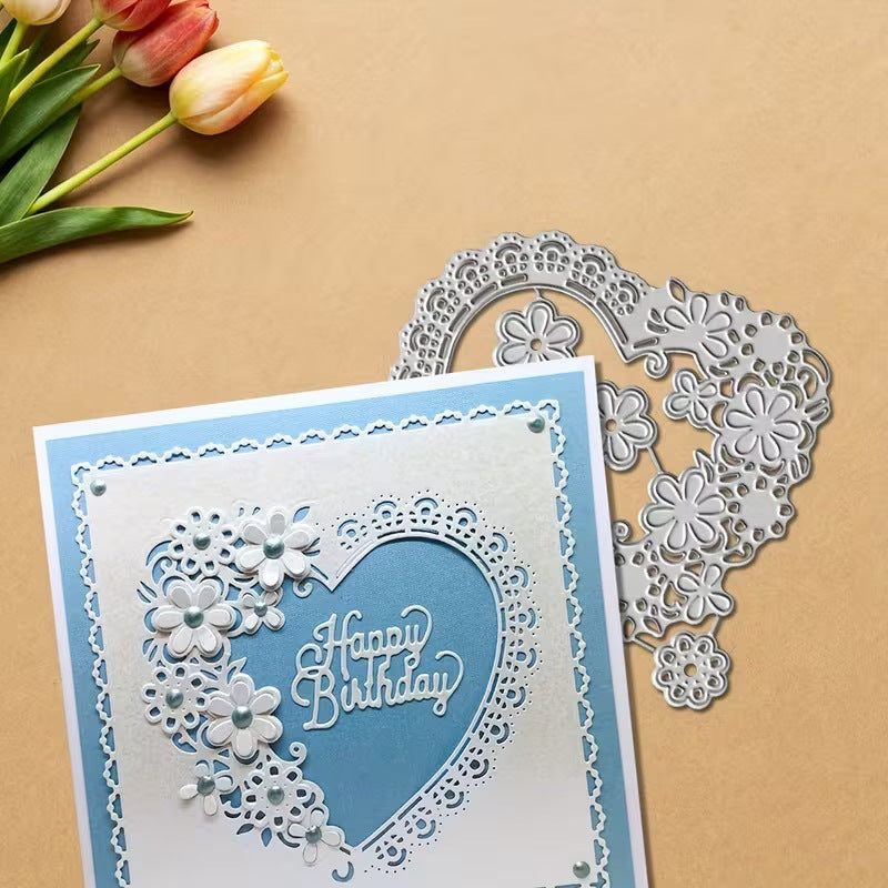 Heart-shaped Lace Frame Metal Cutting Dies