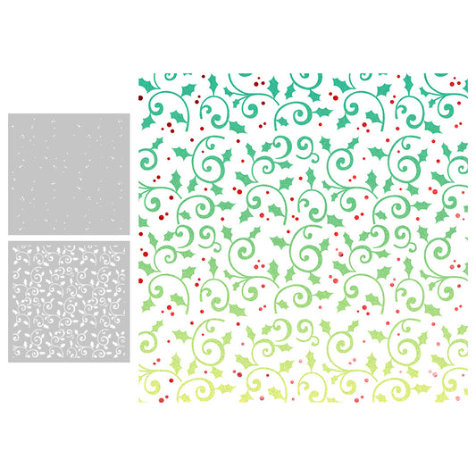 2 PCS Creative Patterns DIY Painting Hollow Stencil