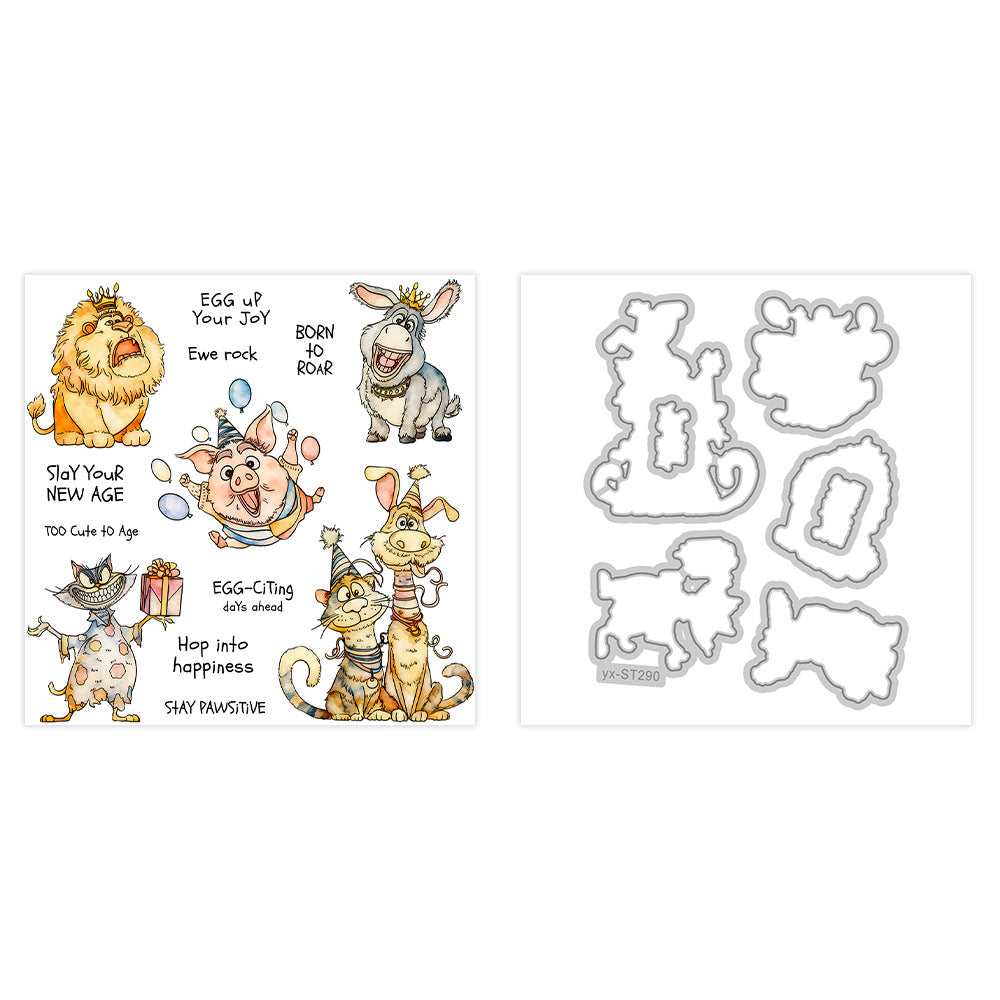 Birthday Animals Dies & Stamps Set