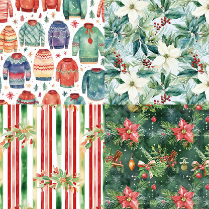 24PCS 6" Christmas Decorations Scrapbook Paper & Cardstock