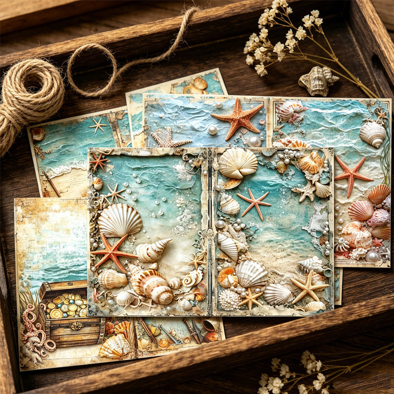 A5 Beach Shellfish Journal Scrapbook Paper