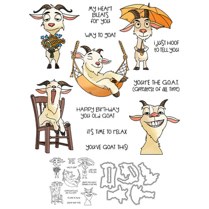 Happy Goats Dies & Stamps Set