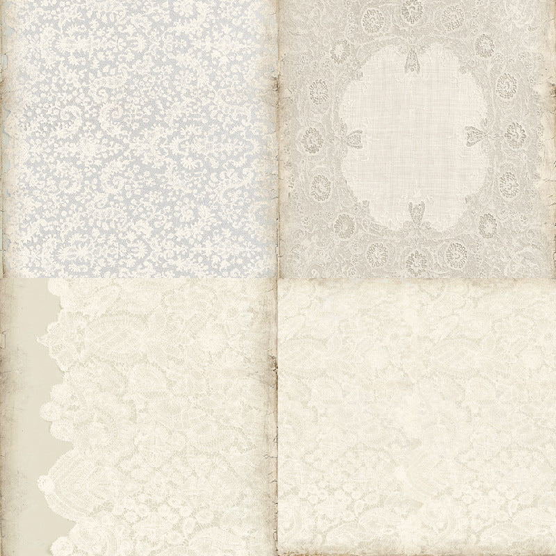 24PCS 6" Classic Lace Scrapbook Paper & Cardstock