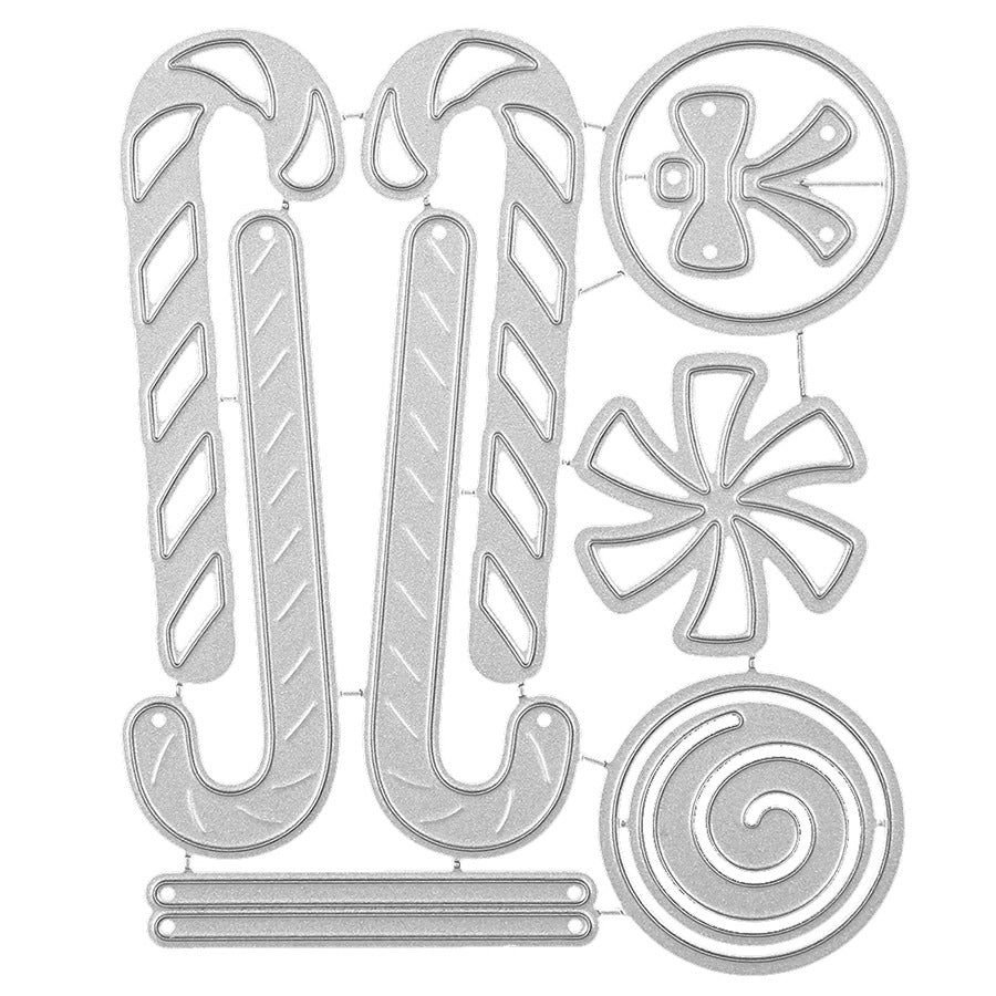 Christmas Candy Cane Metal Cutting Dies