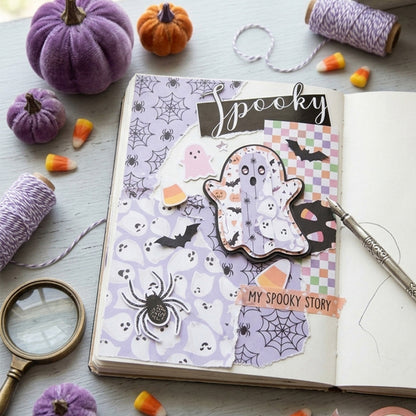 24PCS 6" Spooky Scrapbook Paper & Cardstock