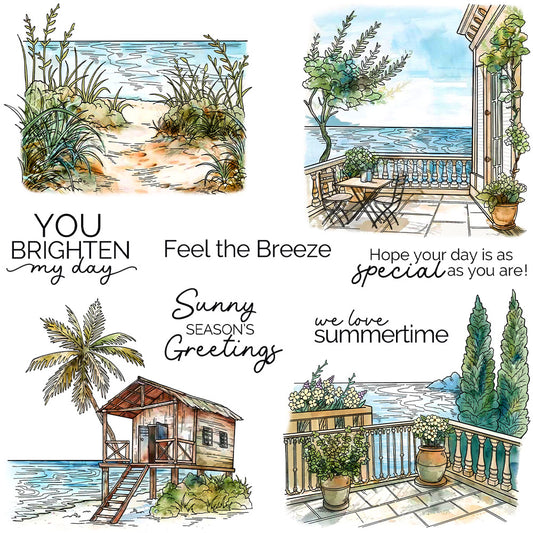 Seaside Scenery Clear Stamps