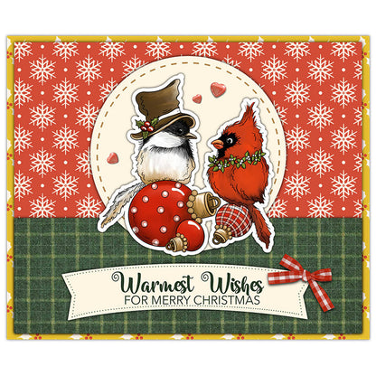 Christmas Birds Dies & Stamps Set