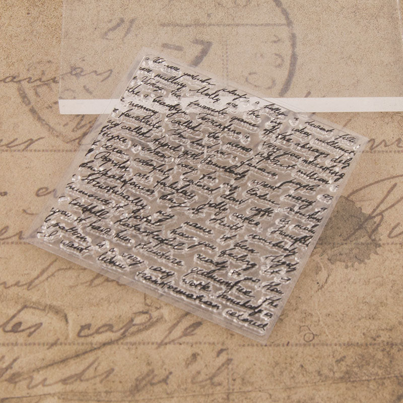Text Background Clear Stamps