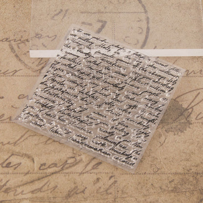 Text Background Clear Stamps