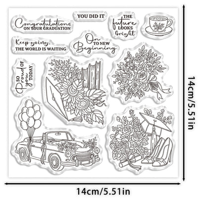 Graduation Wishes Clear Stamps