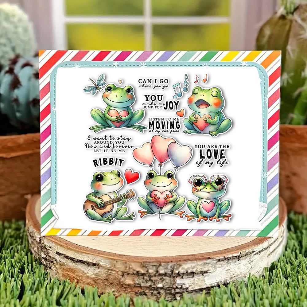 Valentine Frog Clear Stamps