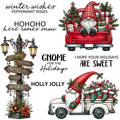 Christmas Gnome Car Dies & Stamps Set