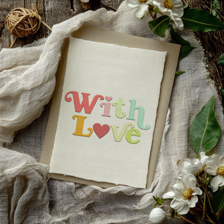 "With Love" Words Metal Cutting Dies