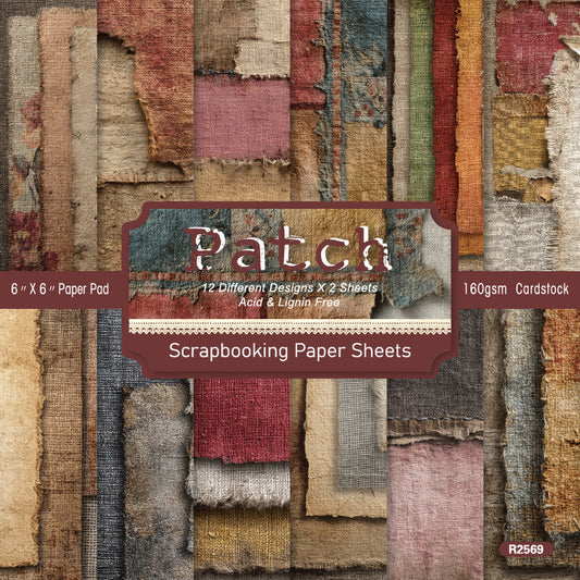 24PCS 6" Patch Scrapbook Paper & Cardstock