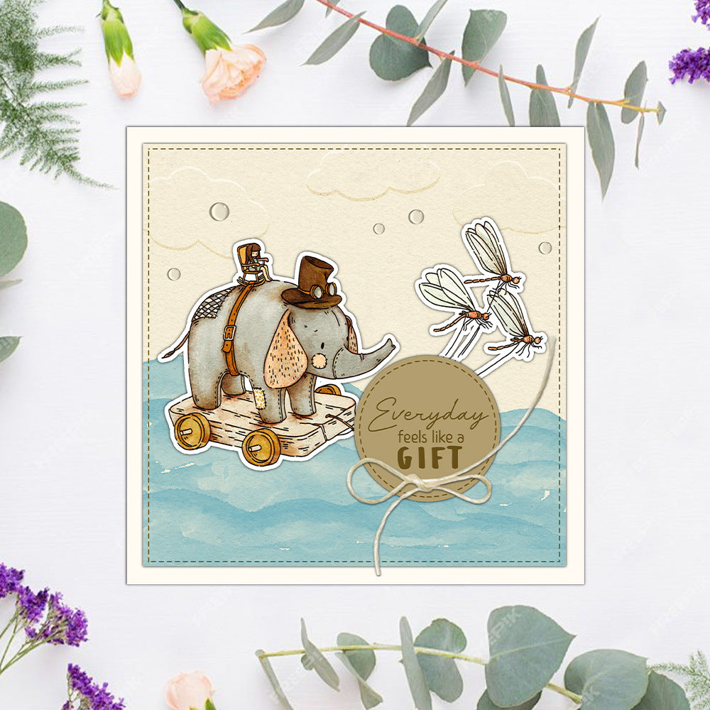 Retro Pattern Clear Stamps