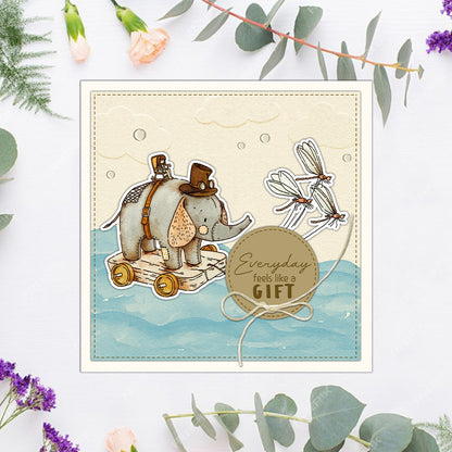 Retro Pattern Clear Stamps