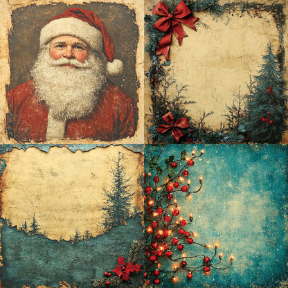 24PCS 6" Christmas Theme Scrapbook Paper & Cardstock