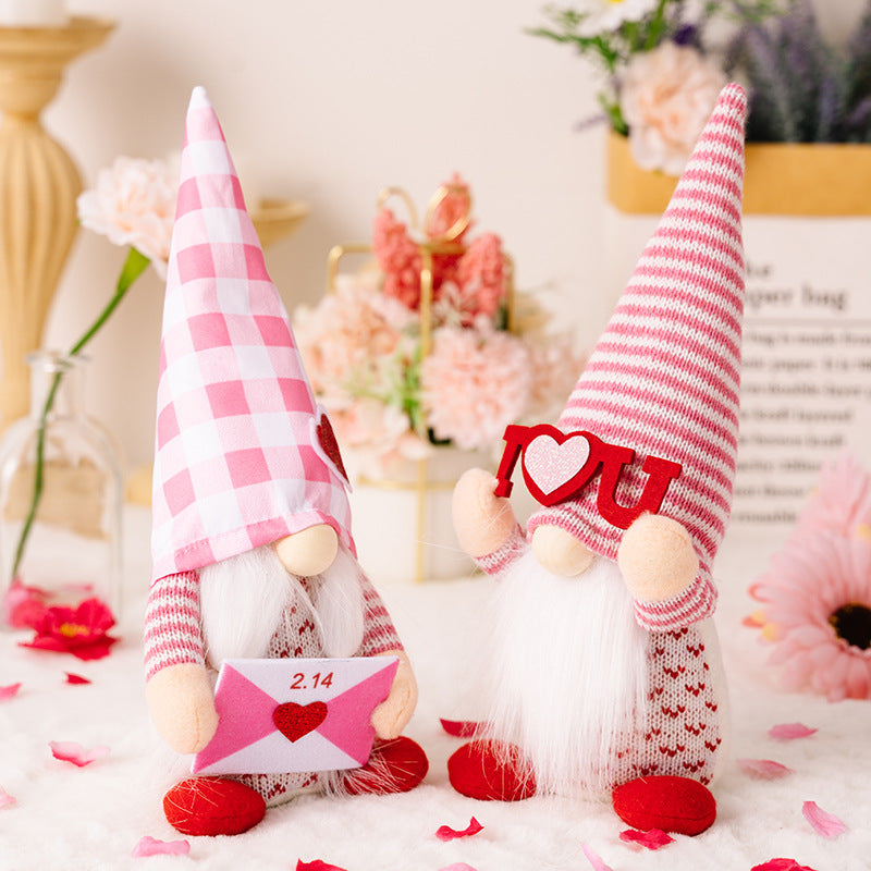 Valentine's Day Gnome Doll Ornaments