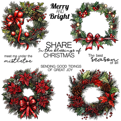 Christmas Wreath Dies & Stamps Set