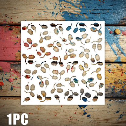 Nut Pattern DIY Painting Hollow Stencil