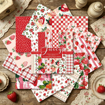 24PCS 6" Juicy Scrapbook Paper & Cardstock