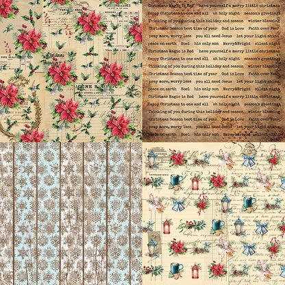 24PCS 6" Christmas Theme Scrapbook Paper & Cardstock