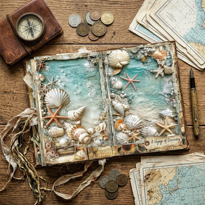 A5 Beach Shellfish Journal Scrapbook Paper