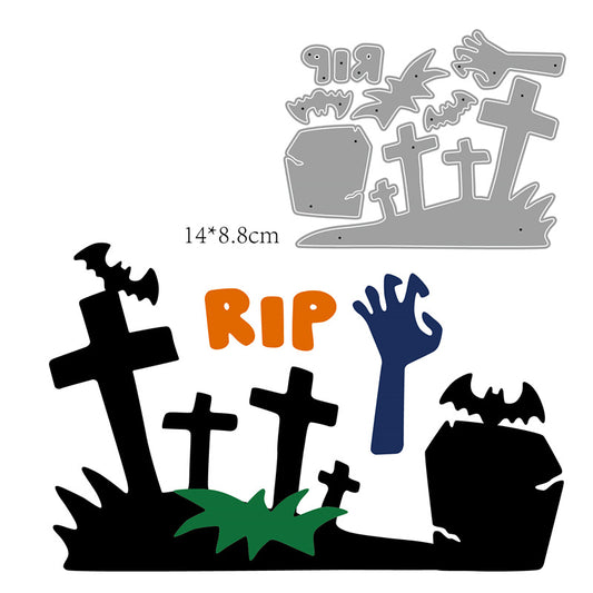 Halloween Grave Cross Metal Cutting Dies