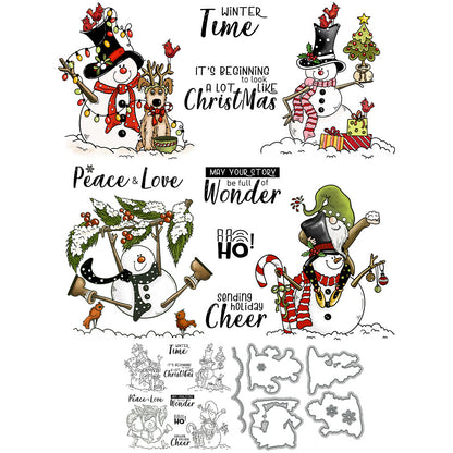 Christmas Snowman Dies & Stamps Set