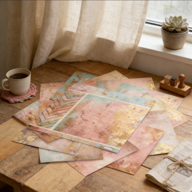 24PCS 6" Antique Gold Scrapbook Paper & Cardstock