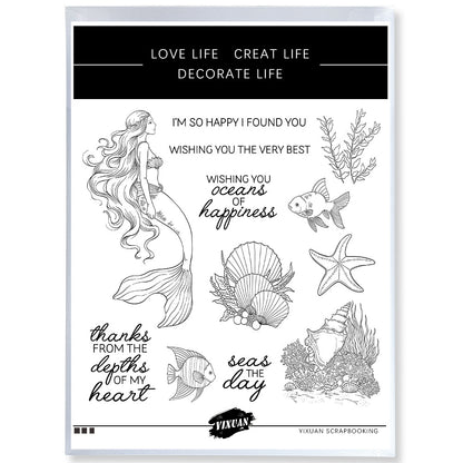 Mermaid Underwater World Dies & Stamps Set