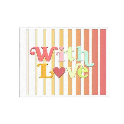 "With Love" Words Metal Cutting Dies