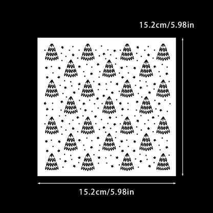 Christmas Tree Pattern DIY Painting Hollow Stencil
