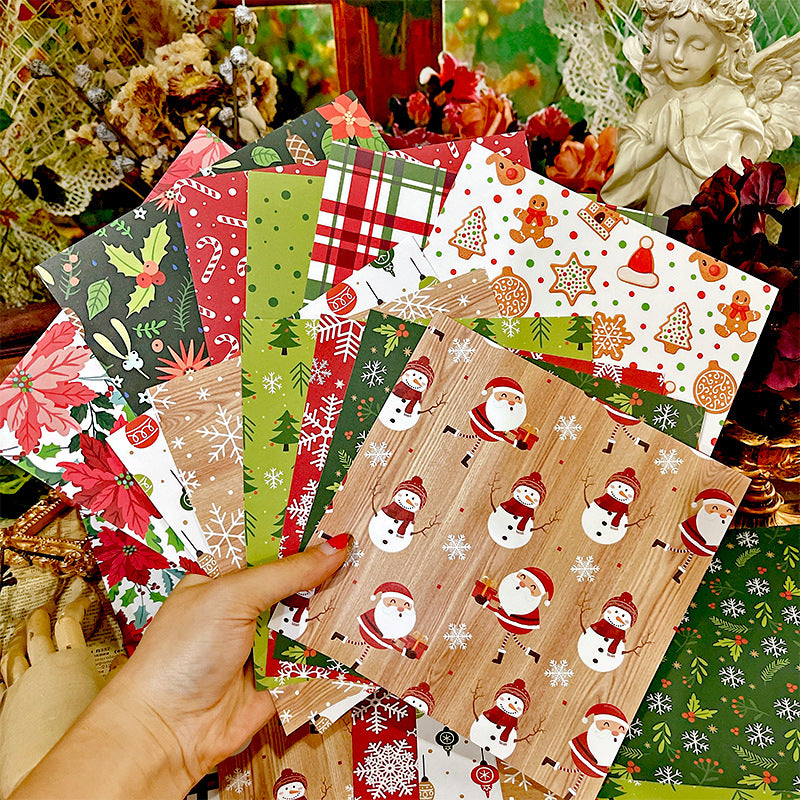 24PCS 6" Merry Christmas Scrapbook Paper & Cardstock