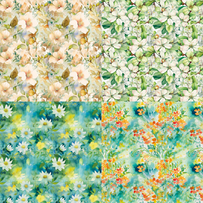 24PCS 6" Meeting Flowers Scrapbook Paper & Cardstock