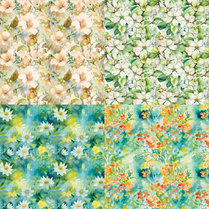 24PCS 6" Meeting Flowers Scrapbook Paper & Cardstock