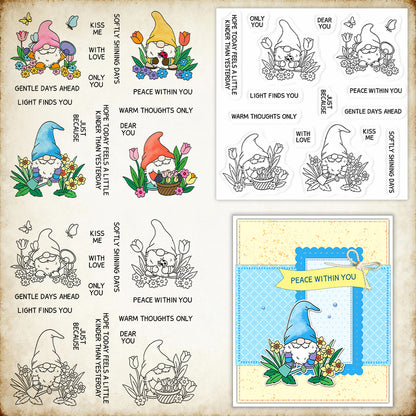 Childlike Gnomes Clear Stamps