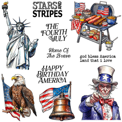 Independence Day Elements Clear Stamps