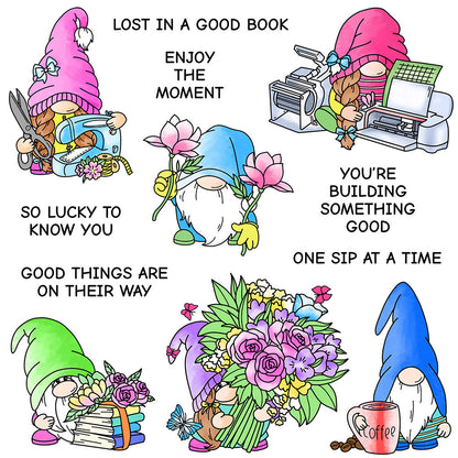 Office Gnome Clear Stamps