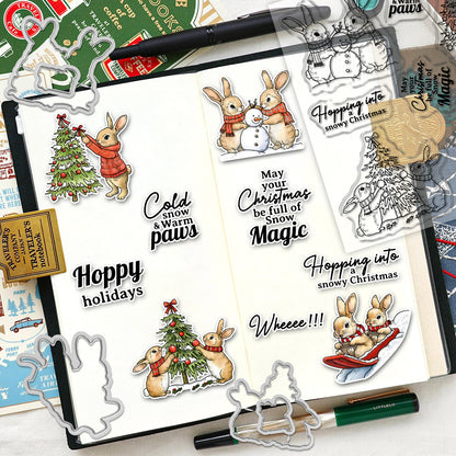 Cute Rabbits Dies & Stamps Set