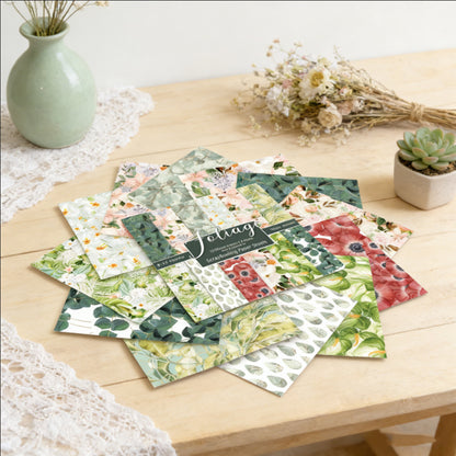 24PCS 6" Foliage Scrapbook Paper & Cardstock