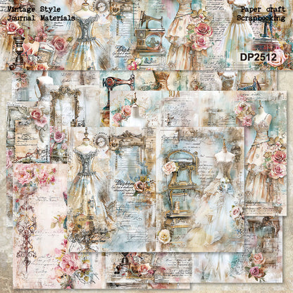 A5 Wedding Dress Journal Scrapbook Paper