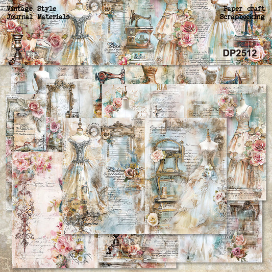 A5 Wedding Dress Journal Scrapbook Paper