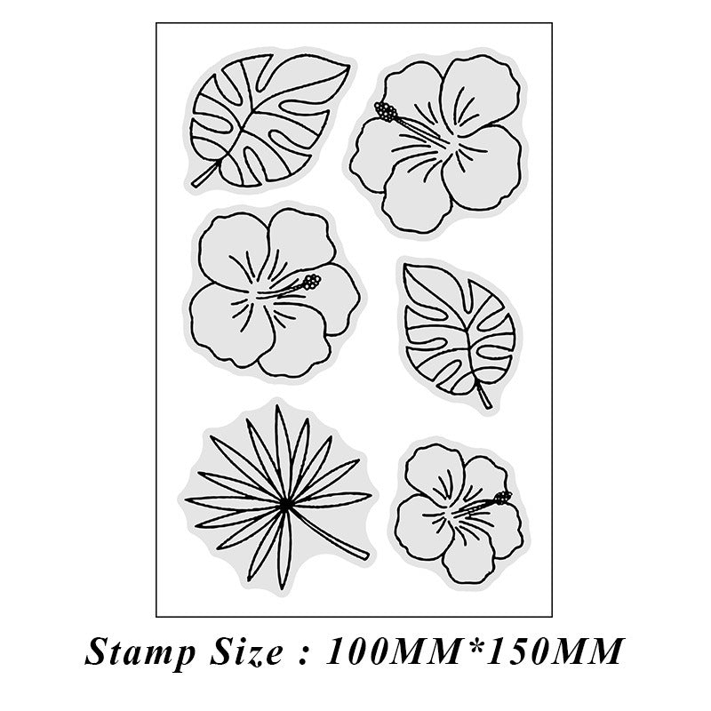 Flowers and Leaves Dies & Stamps Set