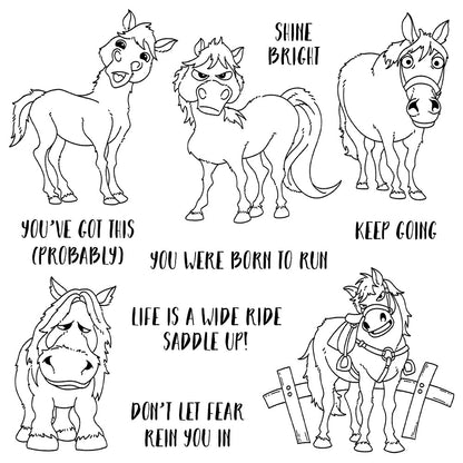 Inspirational Little Pony Dies & Stamps Set