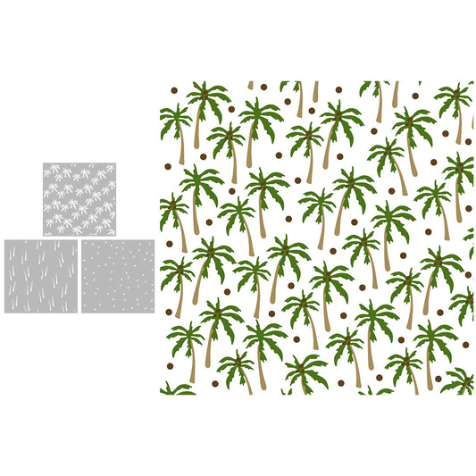 Beach Coconut Trees DIY Painting Hollow Stencil