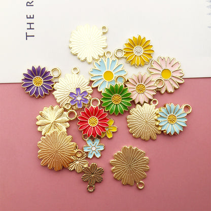 10Pcs Daisy Flower DIY Handmade Jewelry Pendants