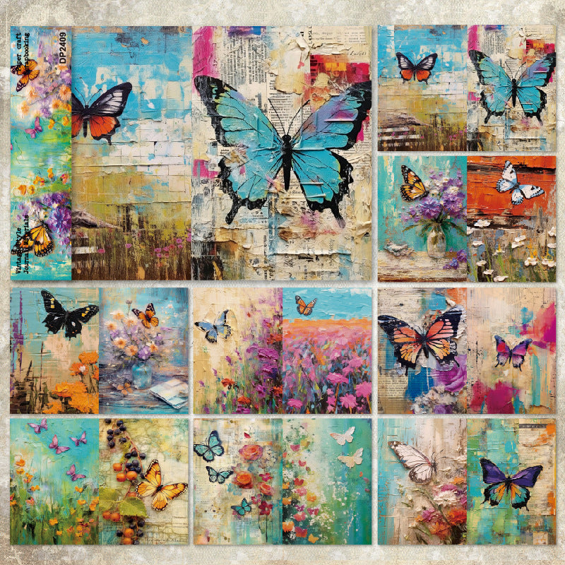 A5 Butterflies DIY Journal Scrapbook Paper