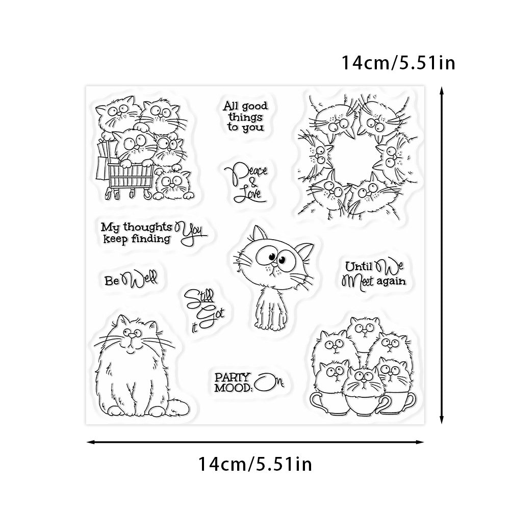 Cute Kitten Dies & Stamps Set